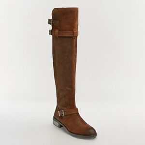 Circus by Sam Edelman Women's Reily Knee High Riding Boots Brown Suede US 9 EU40